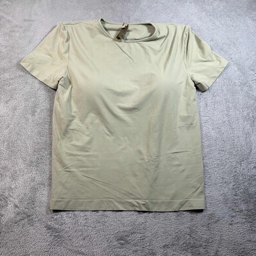 SKIMS Soft Smoothing Seamless Molded Cup T-Shirt Women 2X Sage Green Crew Neck